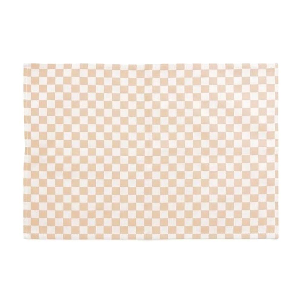 MacKenzie-Childs Flax Check Placemats 13x18 Set of 4 Chic Cotton Kitchen NEW